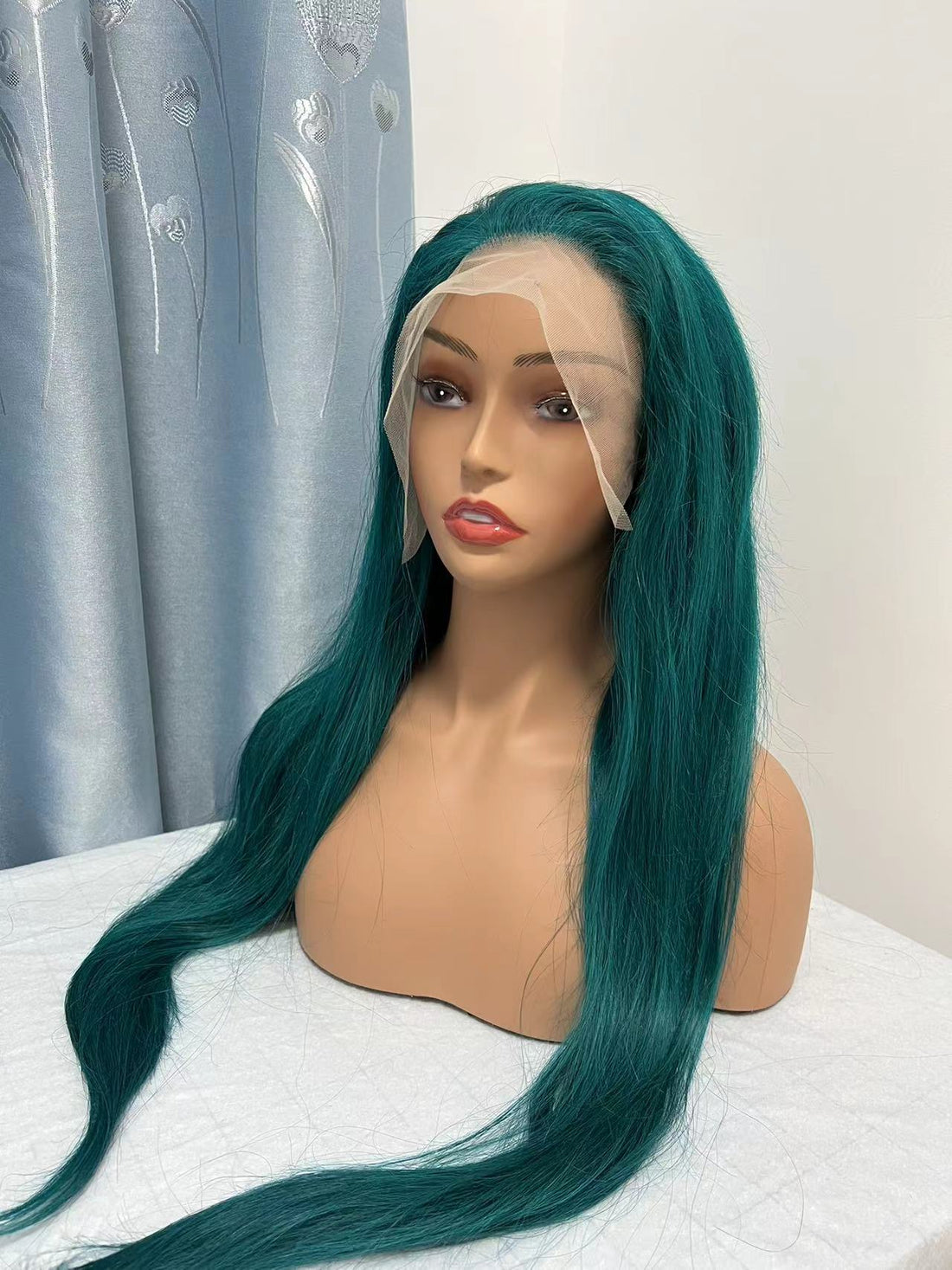 13*4 Transparent Lace Front Colored Wigs 180 Density - Green