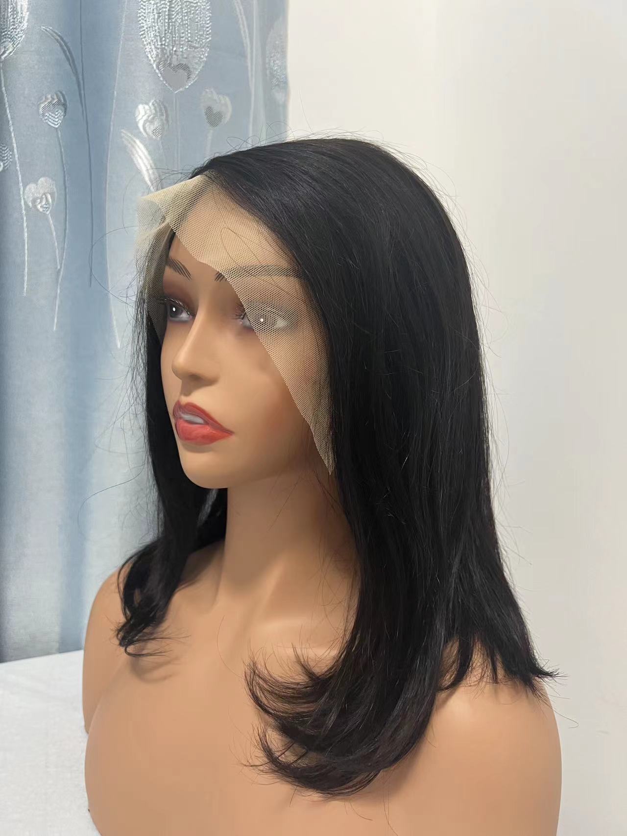 Pre-made 10A Top Virgin Straight 13x4 Transparent Lace Bob Wigs - 180% Density