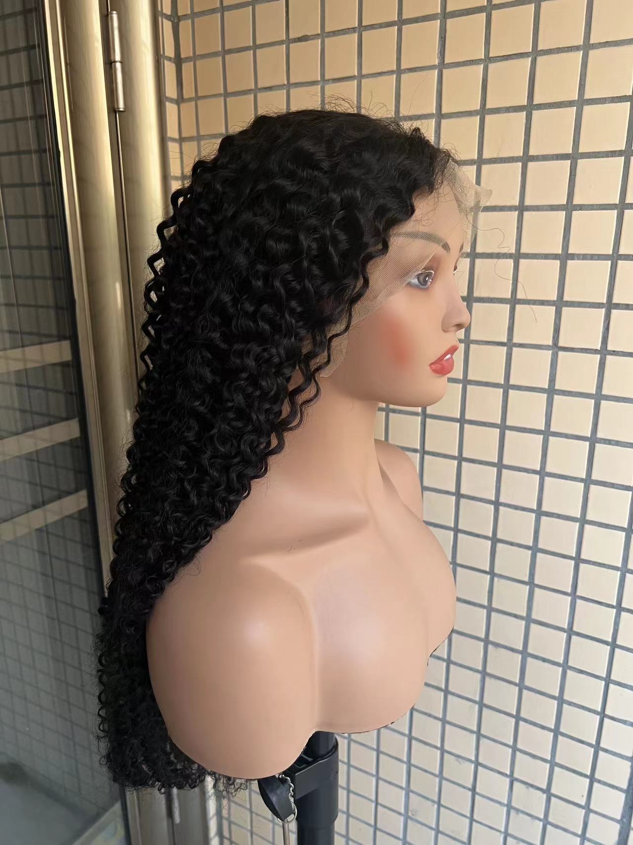 Pre-made 10A Top Virgin Kinky Curly 13x4 Transparent Lace Frontal Wigs - 180% Density