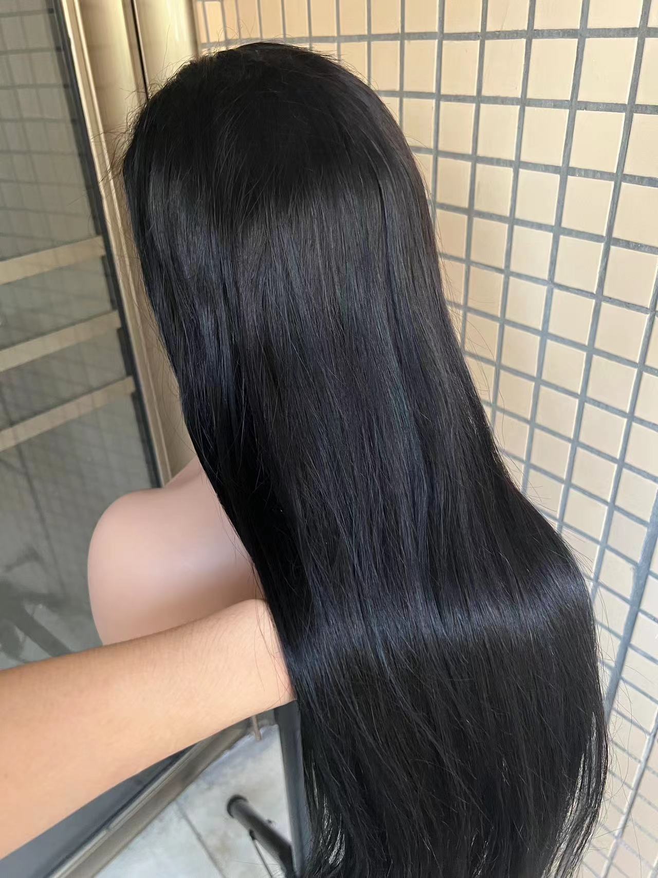 Pre-made 10A Top Virgin Straight 13x4 Transparent Lace Frontal Wigs - 180% Density