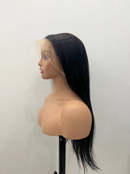 Pre-made 10A Top Virgin Straight 13x4 Transparent Lace Frontal Wigs - 180% Density